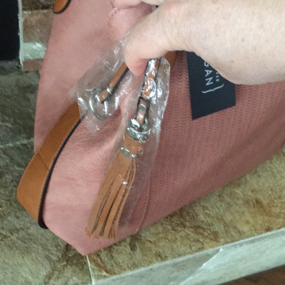 Boutique perforated hobo handbag blush - Picture 6 of 10